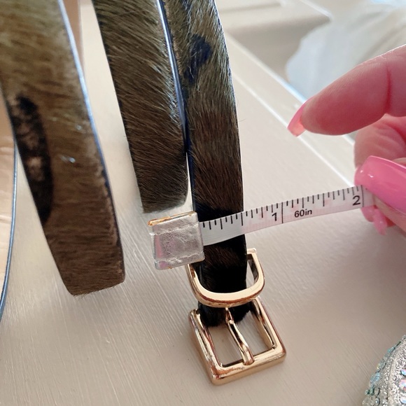 Banana Republic Calf Hair Leather Camouflage Belt - Picture 8 of 9